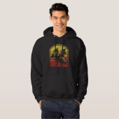 Flying Dragon Retro zonsondergang T-shirt Fantasy  (Voorkant volledig)