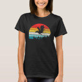  Flying Dragon Sunset Retro Dragon Fantasy T-shirt (Voorkant)