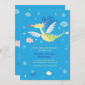 Flying Dragon-uitnodiging Kaart (Voorkant / Achterkant)