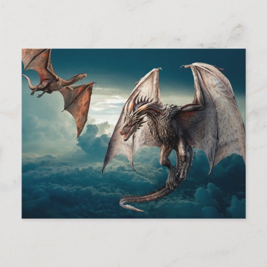 Flying Dragon Wyvern Briefkaart (Voorkant)