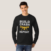 Flying Drone Build Crash Repuit Pilot Hobby Quadco T-shirt (Voorkant volledig)