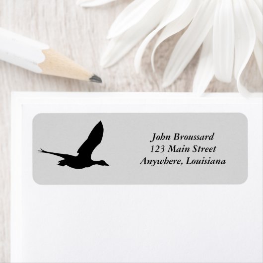Flying Duck Head Adreslabel Etiket (Insitu)