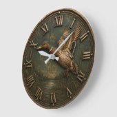 Flying Duck Rustic Waterfowl Hunting Cabin Decor Grote Klok (Hoek)