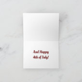 Flying Eagle 4 juli Vakantie Kaart (Binnen)