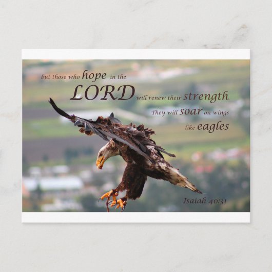 Flying Eagle Bijbelvers.jpg Briefkaart (Voorkant)
