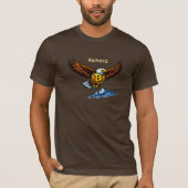 Flying Eagle Bitcoin Trader T-Shirt Custom Name (Voorkant)