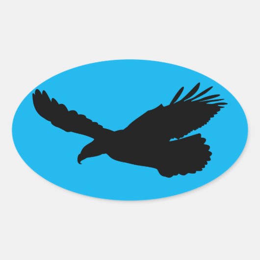 Flying Eagle Blue Sticker - Kies kleur (Voorkant)