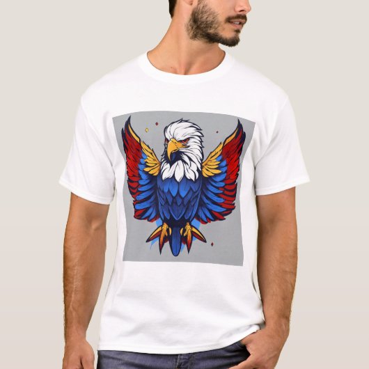Flying Eagle in de lucht T-shirt (Voorkant)