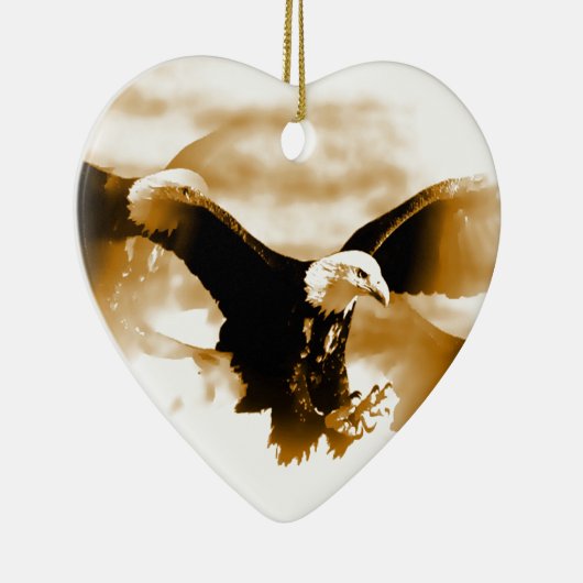 Flying Eagle Keramisch Ornament (Rechts)