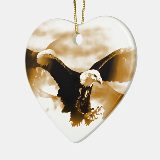Flying Eagle Keramisch Ornament (Links)