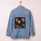 Flying Eagle kleurrijke kosmische kunst, Denim Jacket (Hangar)