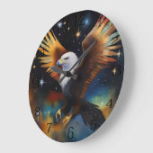 Flying Eagle kleurrijke kosmische kunst, Grote Klok (Hoek)