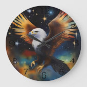 Flying Eagle kleurrijke kosmische kunst, Grote Klok (Voorkant)