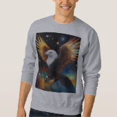 Flying Eagle kleurrijke kosmische kunst, Trui (Voorkant)