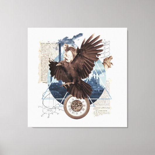 Flying Eagle met verschillende andere elementen co Canvas Afdruk (Voorkant)