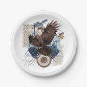 Flying Eagle met verschillende andere elementen co Papieren Bordje (Voorkant)