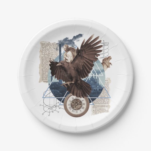 Flying Eagle met verschillende andere elementen co Papieren Bordje (Voorkant)