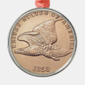 Flying Eagle Penny Metalen Ornament (Voorkant)