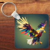 Flying Eagle pop kunst Sleutelhanger (Voorkant)