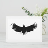 Flying Eagle Silhouette Uitnodiging (Staand voorkant)