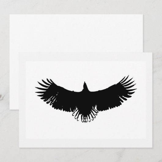 Flying Eagle Silhouette Uitnodiging (Voorkant / Achterkant)