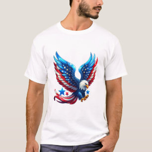 Flying Eagle White Red American Eagle Royal T-shirt