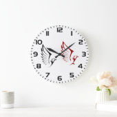 Flying Eagles Bold Bird Illustration Grote Klok (Huis)