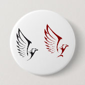Flying Eagles Bold Bird Illustration Ronde Button 7,6 Cm (Voorkant)