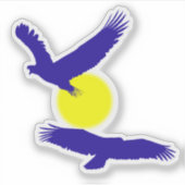 Flying Eagles Silhouette Sticker (Voorkant)