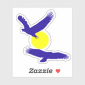 Flying Eagles Silhouette Sticker (Vel)