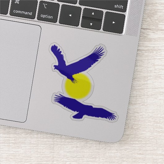 Flying Eagles Silhouette Sticker (Detail)