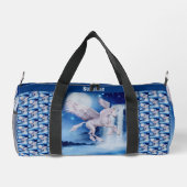 Flying Eenhoorn Paard Waterval Gepersonaliseerd Plunjezak (Achterkant)