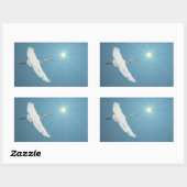 Flying Egret 1 Sticker (Vel)