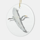 Flying Egret Keramisch Ornament (Links)