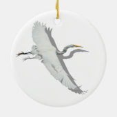 Flying Egret Keramisch Ornament (Achterkant)