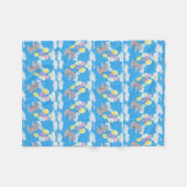 Flying Elephant Cute  Fleece Deken (Voorkant (Horizontaal))