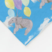 Flying Elephant Cute Fleece Deken (Hoek)