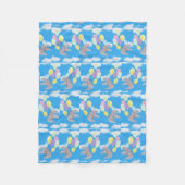 Flying Elephant Cute  Fleece Deken (Voorkant)