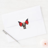 Flying Elephant Envelope Seals Vierkante Sticker (Envelop)