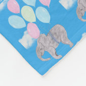 Flying Elephant  Fleece Deken (Hoek)