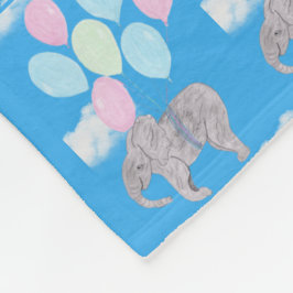 Flying Elephant  Fleece Deken