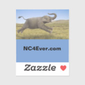Flying Elephant Laptop Sticker vanaf NC4Ever.com (Vel)