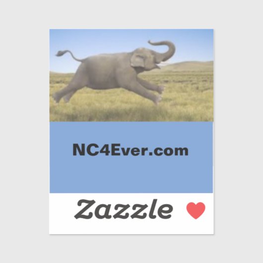 Flying Elephant Laptop Sticker vanaf NC4Ever.com (Vel)