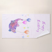 Flying Elephant Verjaardag Badhanddoek (Badhanddoek)