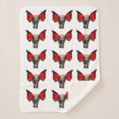 Flying Elephants Sherpa Blanket Deken (Voorkant)