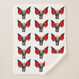 Flying Elephants Sherpa Blanket Sherpa Deken