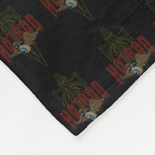 Flying Eyeball Hot Rod Fleece Deken (Hoek)