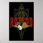 Flying Eyeball Hot Rod Poster (Voorkant)