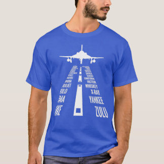 Flying F4 Phantom Pilot Phonetic Alphabet Runway F T-shirt