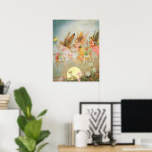 Flying Fairies Whimsical Magical Fairytal Poster (Thuiskantoor)